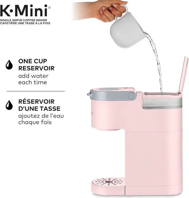 Alt view image 2 of 6 - Keurig K-Mini Single Serve K-Cup Pod Coffee Maker, Featuring An Ultra-sleek Design, Dusty Rose