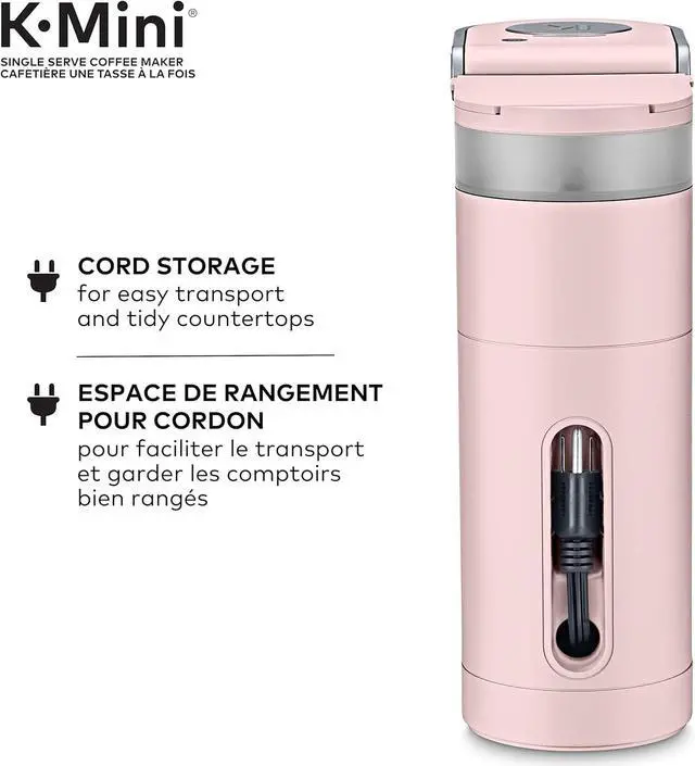 Alt view image 5 of 6 - Keurig K-Mini Single Serve K-Cup Pod Coffee Maker, Featuring An Ultra-sleek Design, Dusty Rose