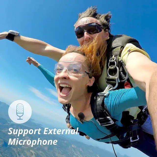 Alt view image 6 of 7 - AKASO Brave 4 Pro 4K Action Camera - 131ft Waterproof Camera with Touch Screen Advanced EIS Remote Control 5X Zoom Underwater Camera Support External Mic