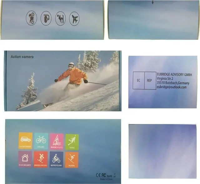 Alt view image 7 of 7 - Jadfezy Action Camera FHD 1080P 12MP, 98FT/30M Underwater Waterproof Camera with 2 Batteries, Wide Angle Sports Camera with Accessories Kit Suitable for Helmet, Bicycle, etc.