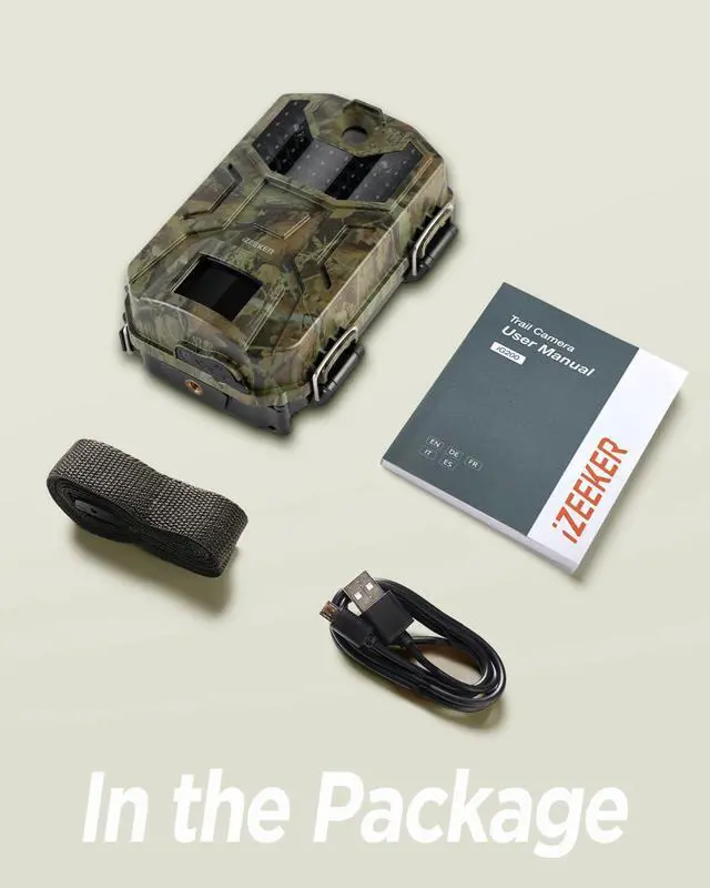 Alt view image 7 of 7 - iZEEKER Trail Camera 32MP 1080P, Trail Cameras with 940nm No Glow Infrared LEDs, Game Camera with Night Vision Motion Activated IP66 Waterproof for Wildlife Watching Indoor Security