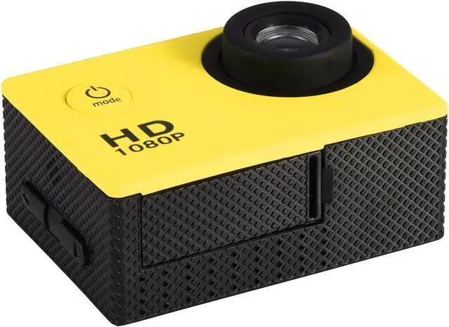 Alt view image 3 of 7 - Action Camera 12MP Waterproof 30m Outdoor Sports Video DV Camera 1080P Full HD LCD Mini Camcorder with 900mAh Rechargeable Batteries and Mounting Accessories Kits(Yellow)