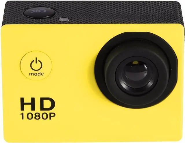 Alt view image 4 of 7 - Action Camera 12MP Waterproof 30m Outdoor Sports Video DV Camera 1080P Full HD LCD Mini Camcorder with 900mAh Rechargeable Batteries and Mounting Accessories Kits(Yellow)