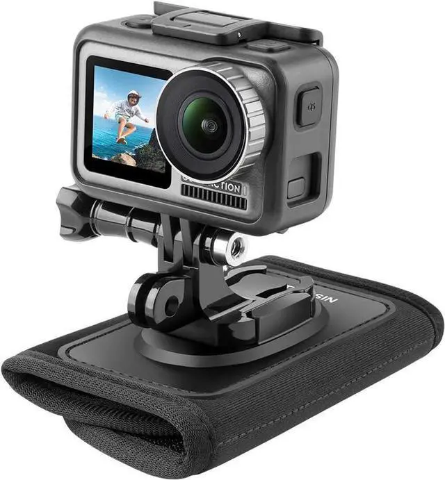 Alt view image 7 of 7 - TELESIN Backpack Mount Bag Belt Shoulder Strap Clip Holder Attachment w Adjustable Pad for GoPro Max Hero 11 10 9 8 7 6 5 4, DJI Action 3 4, Insta360 X3 GO3 Bike Motorcycle Hiking Cycling Accessories