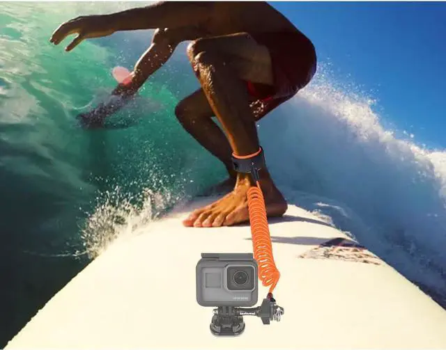 Alt view image 3 of 7 - Action Camera Non-Slip Handler Floating Hand Grip Holder Mount + Steel-cored Safety Wrist Strap for GoPro Sony Insta360 Olympus Akaso Underwater Camcorder Diving Surfing Snorkeling Rafting Kayak Scuba