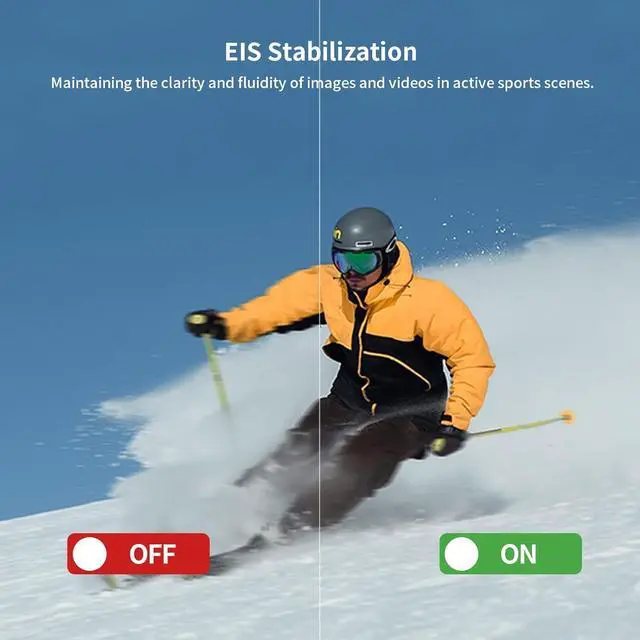 Alt view image 4 of 7 - SJCAM SJ4000 4K30FPS WiFi Action Camera HD Image Capture with EIS 30m Underwater Waterproof Camera,170°FOV 5X Zoom Underwater Camcorder with 2 Batteries, 32G SD Card and Helmet Accessories Kit