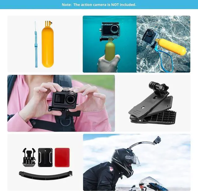 Alt view image 5 of 7 - AKASO Outdoor Sports Action Camera Accessories Kit 14 in 1 for AKASO EK7000/ EK7000 Pro/Brave 4/Brave 7 LE/Brave 7/Brave 8/V50X/V50 Pro/V50 Elite/Go Pro Hero 9 in Swimming Any Other Outdoor Sports
