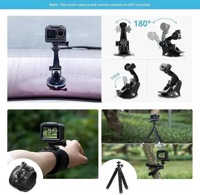 Alt view image 6 of 7 - AKASO Outdoor Sports Action Camera Accessories Kit 14 in 1 for AKASO EK7000/ EK7000 Pro/Brave 4/Brave 7 LE/Brave 7/Brave 8/V50X/V50 Pro/V50 Elite/Go Pro Hero 9 in Swimming Any Other Outdoor Sports