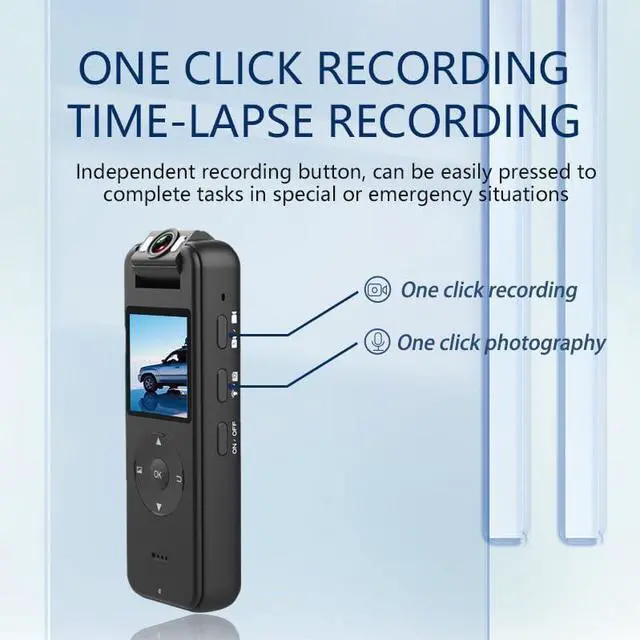 Alt view image 6 of 6 - Jinpei 4K 3840×2160, 30FPS UHD Recording,1.4 in Screen Recorder,Body Cameras,Wearable Body Cam,Long Battery Life,Waterproof,Shockproof, JS-06B