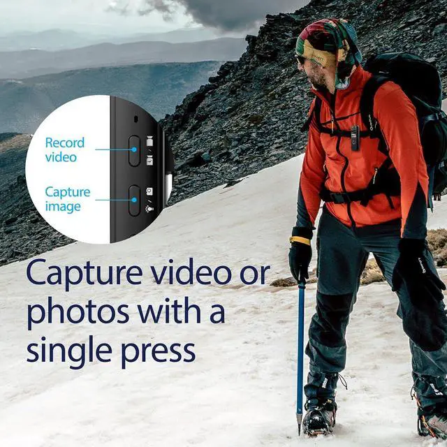 Alt view image 5 of 6 - Jinpei 4K 3840×2160, 30FPS UHD Recording,1.4 in Screen Recorder,Body Cameras,Wearable Body Cam,Long Battery Life,Waterproof,Shockproof, JS-06B