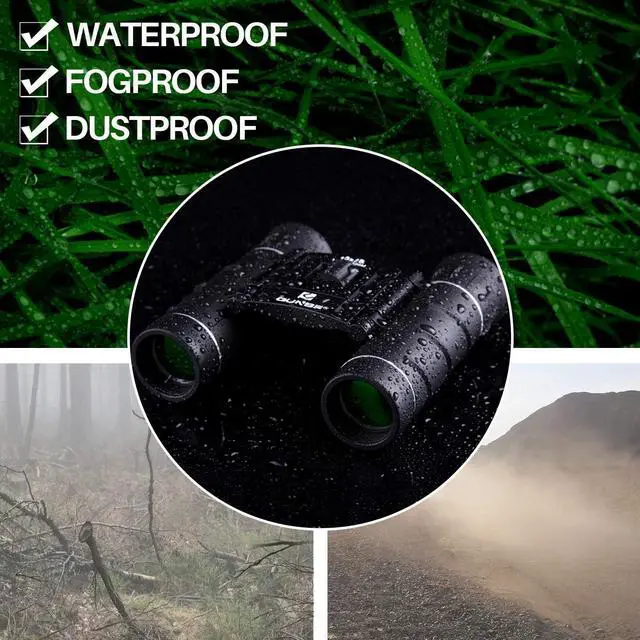 Alt view image 6 of 7 - QUNSE Mini Pocket Small Binoculars, 10x25 Bird Watching Compact Folding Binoculars with Waterproof for Adults/Kids/Travelling/Sightseeing/Hunting