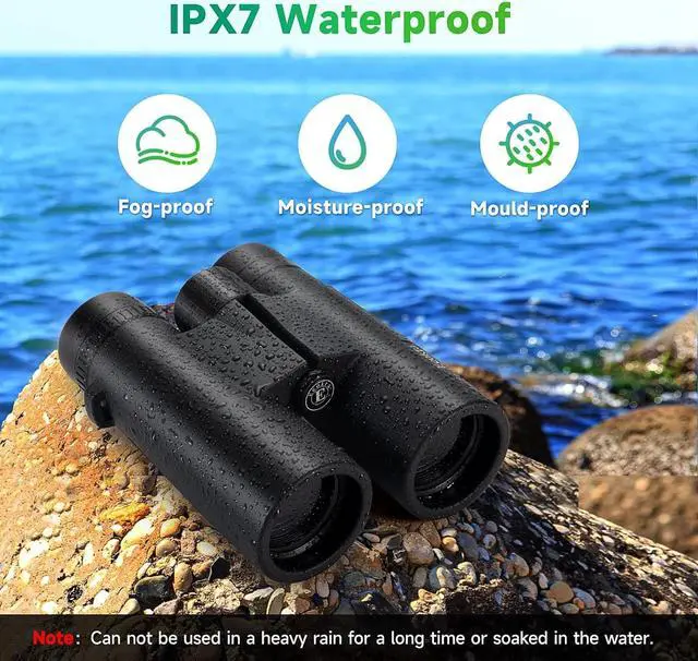 Alt view image 5 of 7 - 12x42 HD Binoculars for Adults Kids,Super Bright High Power Binoculars with Large View,Clear Low Light Night Vision,BAK4,FMC Prisms,Waterproof Compact Binoculars for Hunting,Bird Watching,Stargazing