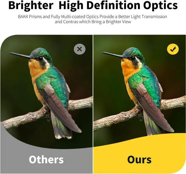 Alt view image 5 of 7 - Binoculars for Adults,20 x 50 High Power Professional Binoculars for Bird Watching,Waterproof Binoculars with Porro BAK4 Prism Len Multilayer-Coated Lenses for Outdoor Hunting Concert,Theater