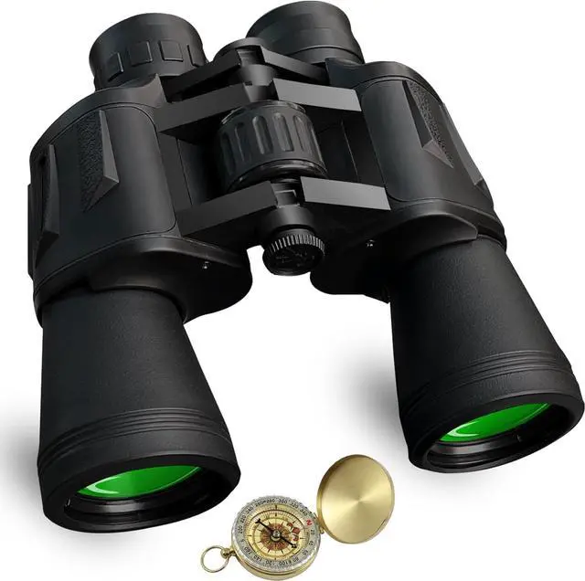 Main image of CofunKool Binoculars for Adults High Power, 20x50 HD Binoculars for Bird Watching Hunting, with Compass Strap and Bag, Clear Vision, BAK4 Prism, FMC Lens (Black)