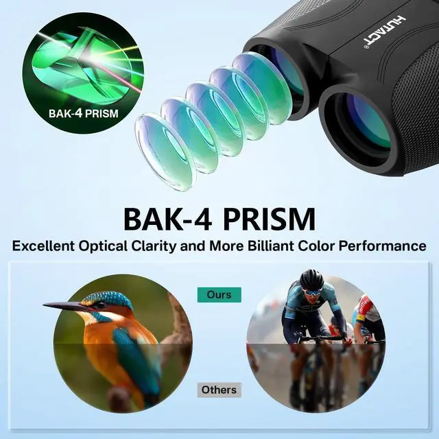 Alt view image 2 of 7 - HUTACT 12x25 Binoculars for Adults & Kids, Compact Binoculars with Bright View Easy Focus, Low Light Vision Small Binoculars for Bird Watching, Theater, Concerts, Outdoor Sports