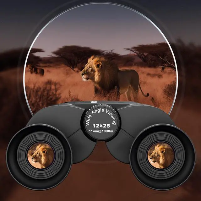 Alt view image 5 of 7 - HUTACT 12x25 Binoculars for Adults & Kids, Compact Binoculars with Bright View Easy Focus, Low Light Vision Small Binoculars for Bird Watching, Theater, Concerts, Outdoor Sports