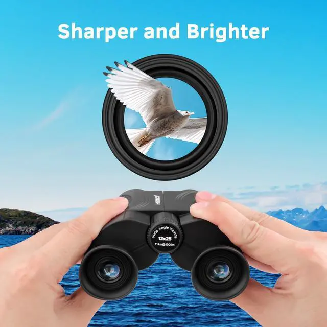 Alt view image 6 of 7 - HUTACT 12x25 Binoculars for Adults & Kids, Compact Binoculars with Bright View Easy Focus, Low Light Vision Small Binoculars for Bird Watching, Theater, Concerts, Outdoor Sports