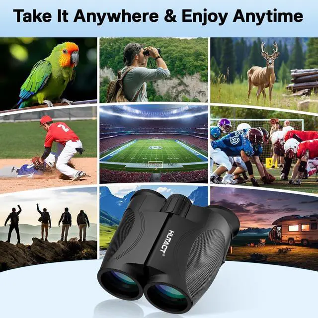 Alt view image 7 of 7 - HUTACT 12x25 Binoculars for Adults & Kids, Compact Binoculars with Bright View Easy Focus, Low Light Vision Small Binoculars for Bird Watching, Theater, Concerts, Outdoor Sports