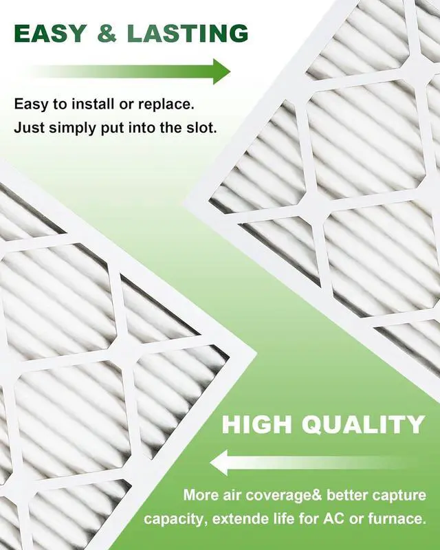 Alt view image 7 of 7 - BOOGUAN Filters 12X24X1 MERV 13 Air Filters Pleated HVAC HC Furnace Filters 6 Pack