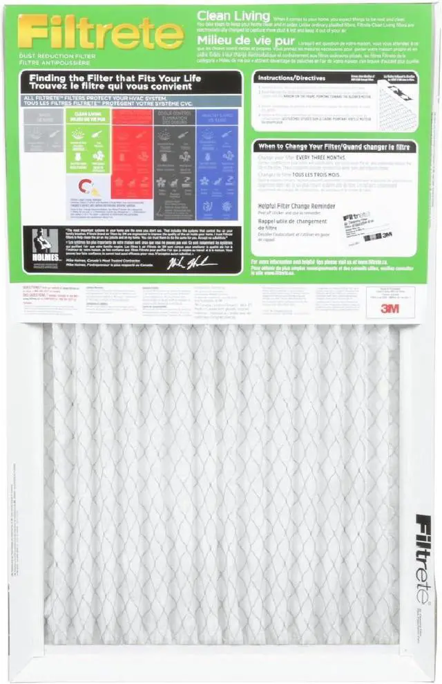 Alt view image 2 of 4 - Filtrete 16x25x1 Furnace Filter, MPR 600, MERV 7, Clean Living Dust Reduction 3-Month Pleated 1-Inch Air Filters, 2 Filters
