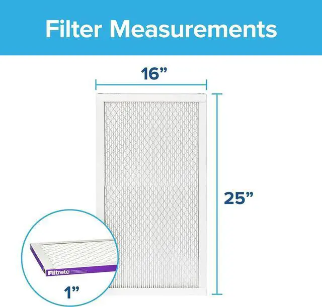 Alt view image 6 of 7 - Filtrete 16x25x1 Furnace Filter, MPR 1500, MERV 12, Healthy Living Ultra-Allergen 3-Month Pleated 1-Inch Air Filters, 2 Filters