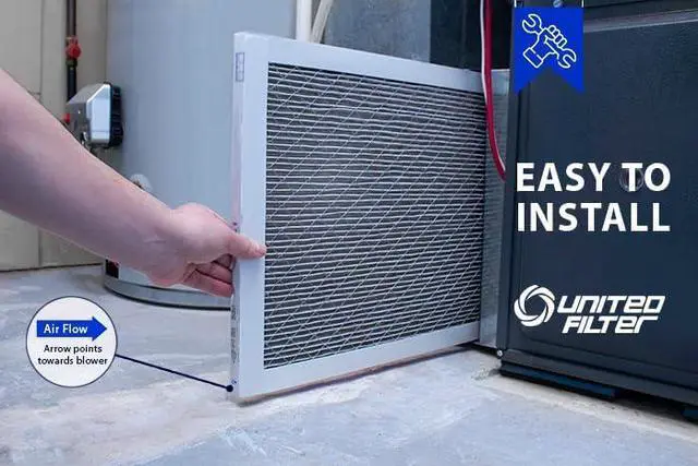 Alt view image 4 of 5 - United Filter 16x25x1 MERV 11 Furnace Filters - (Case of 12) HVAC Filters Captures Bacteria, Airborne Dust, Pollen, Mould Spores & Smoke - Replacement Air Filters Made in Canada