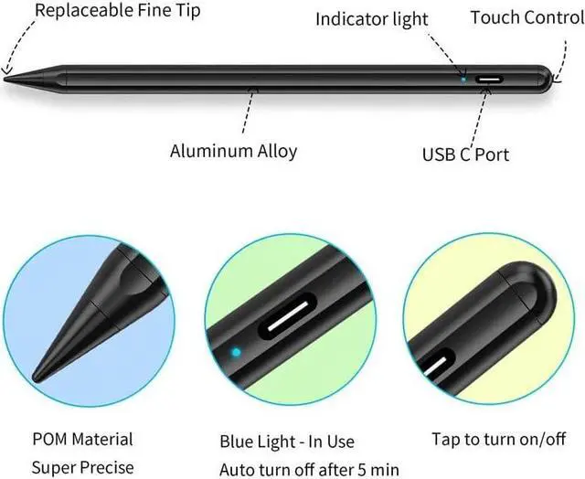 Alt view image 6 of 7 - Stylus Pen 3rd Gen with Palm Rejection, Tilt & Magnetic for Apple iPad 2018-2022, MpioLife Smooth Fine Tip, High Precision iPad Pencil for iPad 6/7/8/9, iPad Air 3/4/5, iPad Mini 5/6, iPad Pro 11/12.9