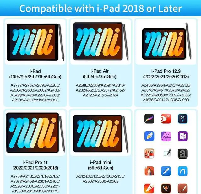 Alt view image 2 of 7 - Stylus Pen 3rd Gen with Palm Rejection, Tilt & Magnetic for Apple iPad 2018-2022, MpioLife Smooth Fine Tip, High Precision iPad Pencil for iPad 6/7/8/9, iPad Air 3/4/5, iPad Mini 5/6, iPad Pro 11/12.9