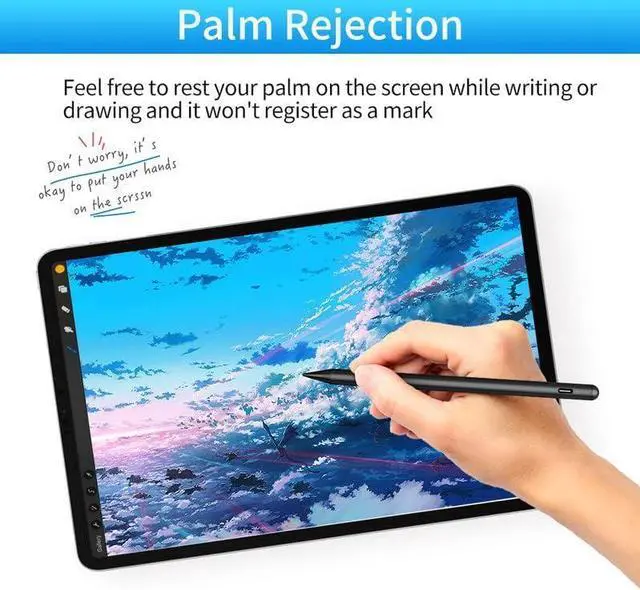 Alt view image 4 of 7 - Stylus Pen 3rd Gen with Palm Rejection, Tilt & Magnetic for Apple iPad 2018-2022, MpioLife Smooth Fine Tip, High Precision iPad Pencil for iPad 6/7/8/9, iPad Air 3/4/5, iPad Mini 5/6, iPad Pro 11/12.9