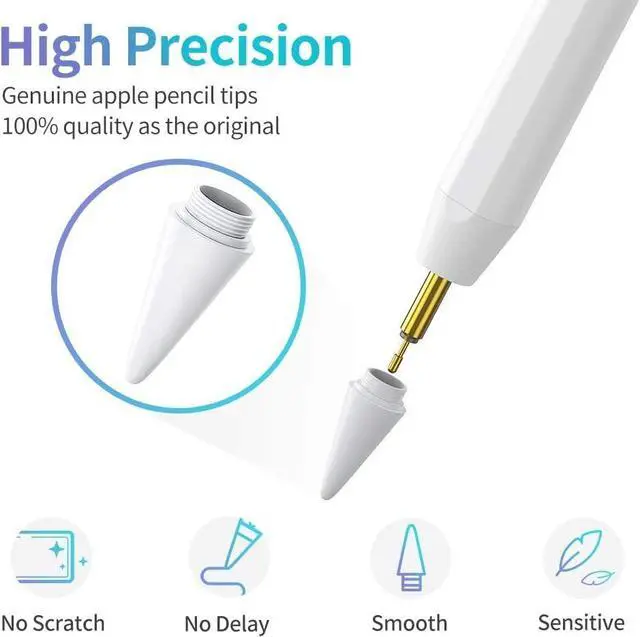 Alt view image 6 of 7 - Stylus Pen for iPad with Palm Rejection, JAMJAKE 2X Fast Charging Pencil Compatible with 2018-2024 iPad 10/9/8/7/6, iPad Pro 11", iPad Pro 12.9" 6/5/4/3, iPad Air 5/4/3, iPad Mini 6/5