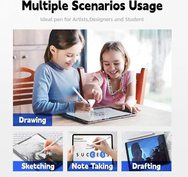 Alt view image 7 of 7 - Stylus Pen for iPad with Palm Rejection, Active Pencil 2nd Generation Compatible with Apple iPad Pro 11/12.9 (2018-2022), iPad 10th/9th/8th/7th/6th Gen, iPad Mini 5/6th Gen,iPad Air 3rd/4th/5th Gen