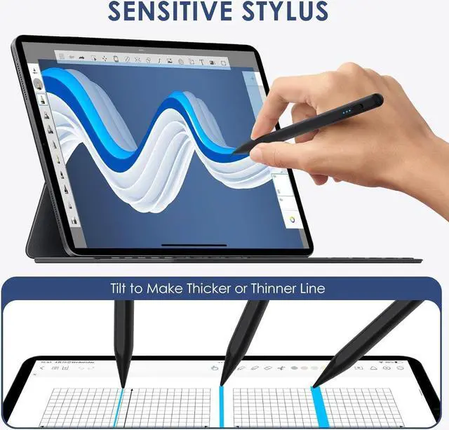 Alt view image 5 of 7 - Stylus Pen for iPad 2018-2023, 2X Fast Charge iPad Pencil 2nd Generation Compatible with Apple iPad Pro 11/12.9 inch, iPad Mini 5/6, iPad Air(5/4/3), iPad (10/9/8/7/6)