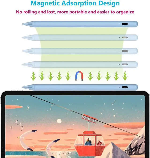 Alt view image 6 of 6 - Stylus Pen for Apple iPad(2018-2024) with Palm Rejection, Active Pencil Compatible with Apple iPad 10th/9th/8th/7th/6th Gen, iPad Air 5th/4th/3rd Gen,iPad Pro 11 & 12.9 inch, iPad Mini 6th/5th Gen