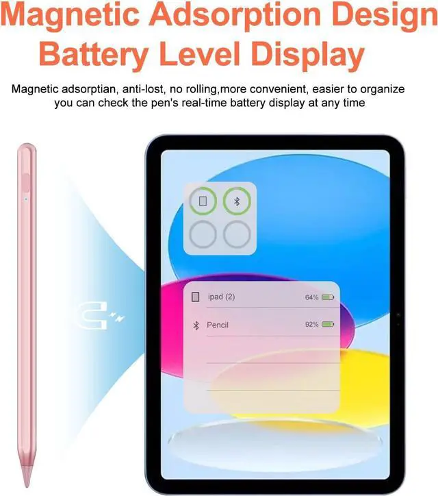 Alt view image 6 of 7 - Stylus Pen for iPad 2018-2022 with Palm Rejection, Apple Pencil for Apple iPad 10th/9th/8th/7th/6th Generation, iPad Pro 11/12.9 inch, iPad Air 5th/4th/3th Gen, iPad Mini 6th/5th Gen