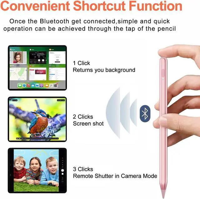 Alt view image 4 of 7 - Stylus Pen for iPad 2018-2022 with Palm Rejection, Apple Pencil for Apple iPad 10th/9th/8th/7th/6th Generation, iPad Pro 11/12.9 inch, iPad Air 5th/4th/3th Gen, iPad Mini 6th/5th Gen