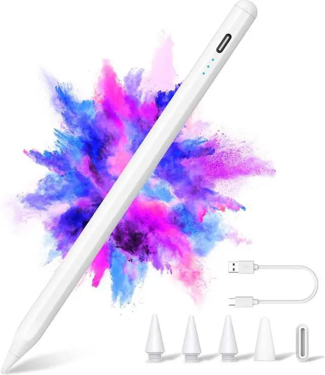 Main image of Stylus Pen for iPad, 13 mins Fast Charging Active Pencil with Palm Rejection, Tilt Sensitivity, Work for 2018-2023 Apple iPad 10/9/8/7/6th Gen, iPad Pro 12.9"/11", iPad Air 5th/4th/3rd, iPad Mini 6/5