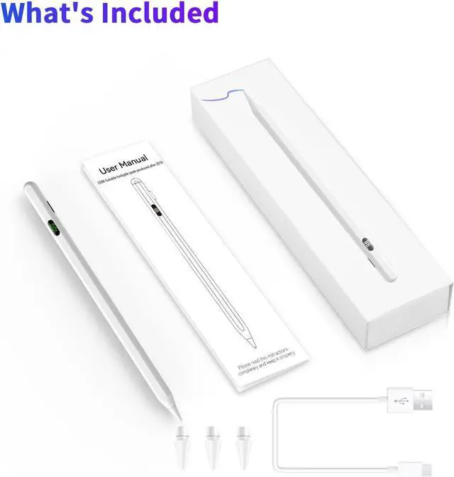 Alt view image 2 of 7 - Stylus Pencil for Apple iPad 9th/10th Generation, Active Pen with Palm Rejection for 2018-2024 iPad Pro 11 inch/12.9 inch, iPad 8th/7th Gen, iPad Air 5th 4th 3rd Gen, iPad Mini 6th 5th Gen