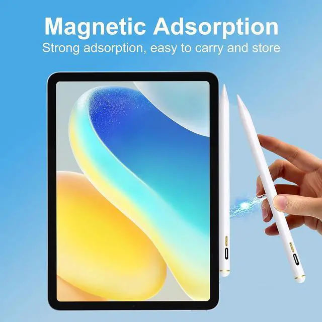 Alt view image 3 of 7 - MXCOIRTP Stylus Pen for iPad (2018-2023), Fast Charge Pencil 2nd Gen with Palm Rejection & Tilt Function, Active Pencil for iPad Pro 11/12.9 inch, iPad Air 3/4/5, iPad 6/7/8/9/10, iPad Mini 5/6 - Gold