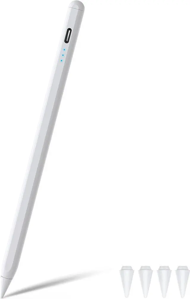 Main image of Stylus Pen for iPad (2018-2023) with Palm Rejection,Tilt Sensitive iPad Pencil 2nd Generation Compatible with Apple iPad Pro 11/12.9 inch, iPad Mini 5/6, iPad Air(5/4/3), iPad (10/9/8/7/6) Gen-White