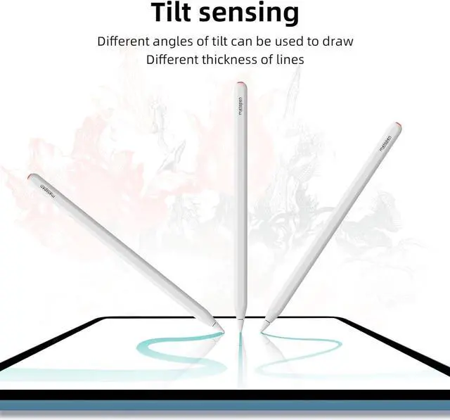 Alt view image 2 of 7 - Metapen A14 iPad Pencil 2nd Generation (Magnetic Wireless Charging & Shortcuts) for Apple iPad Air 5/4, iPad Pro (12.9" 6th, 11" 4th Gen) in 2018-2022, Stylus Pen for iPad Mini 6 with Palm Rejection