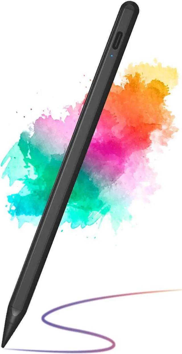 Main image of Stylus Pen for iPad, Active Pencil Compatible with ipad Pro 11/12.9 Inch 2018-2024, iPad 6/7/8/9th,iPad Mini 5/6th, iPad Air 4th/3rd, Palm Rejection, Tilt Sensitivity, Magnetic, Lapiz para,Black