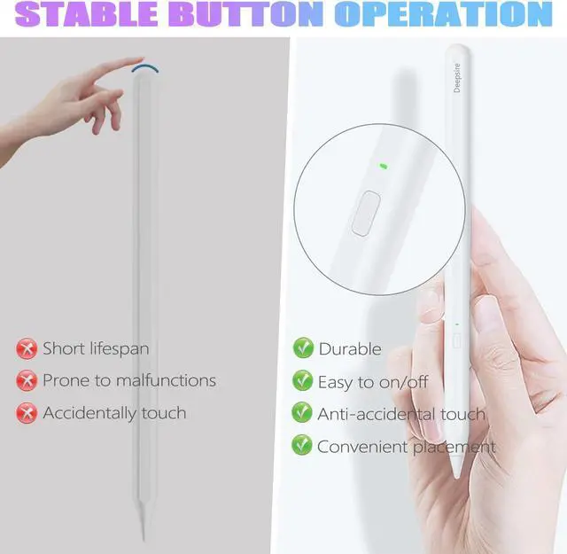 Alt view image 7 of 7 - Stylus Pen for iPad 9th&10th Generation Palm Rejection with Pen Case Magnetic Stylus for Apple Pencil,Pen for Apple iPad Compatible with (2018-2024) iPad Pro 11&12.9 inch, ipad 9th Gen