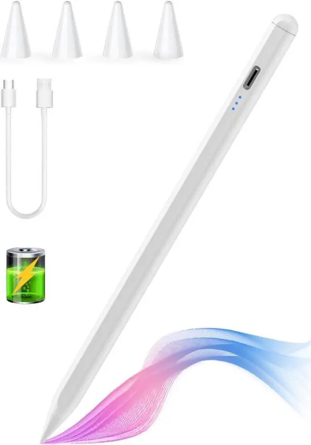 Main image of Stylus Pens for iPad, Stylus Pencil for (2018-2024) Apple iPad Pro 2021 11/12.9 Inch, iPad 6/7/8th Generation, iPad Air 5th/4th/3rd, iPad Mini 5th Gen, for iPad Accessories Magnetic Stylus Pen