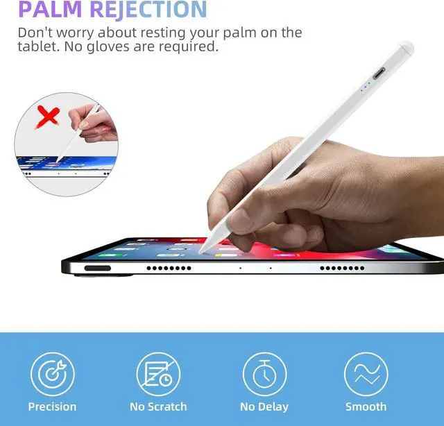 Alt view image 2 of 7 - Stylus Pens for iPad, Stylus Pencil for (2018-2024) Apple iPad Pro 2021 11/12.9 Inch, iPad 6/7/8th Generation, iPad Air 5th/4th/3rd, iPad Mini 5th Gen, for iPad Accessories Magnetic Stylus Pen