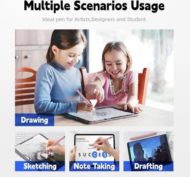 Alt view image 7 of 7 - Stylus Pen for iPad with Palm Rejection, Blooding Active Pencil 2nd Generation Compatible with Apple iPad Pro 11/12.9", iPad 10/9/8/7/6th Gen, iPad Mini 5th/6th Gen,iPad Air 3rd/4th/5th Gen-Pink