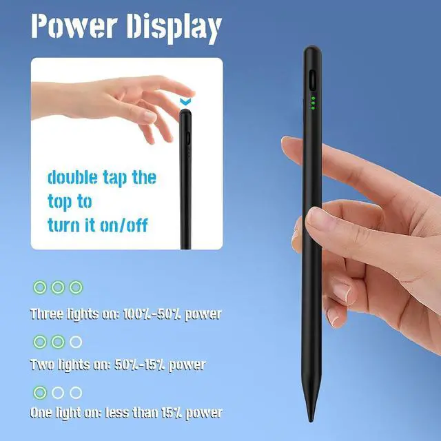 Alt view image 2 of 6 - Stylus Pen for iPad 2018-2024, 15mins Fast Charge apple Pencil 2nd Generation, Magnetic Tilt Sensitivity and Palm Rejection, Work for iPad Pro 11"/12.9", iPad Mini 5/6, iPad Air 3/4/5, iPad 6/7/8/9/10