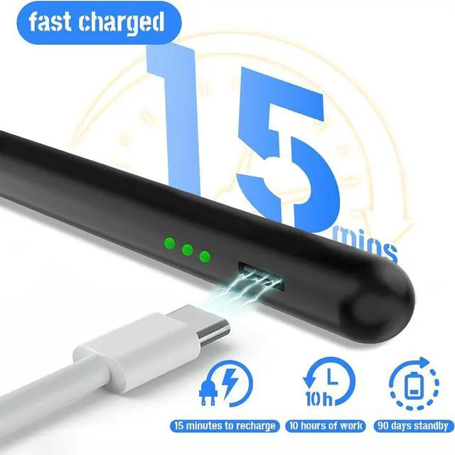 Alt view image 3 of 6 - Stylus Pen for iPad 2018-2024, 15mins Fast Charge apple Pencil 2nd Generation, Magnetic Tilt Sensitivity and Palm Rejection, Work for iPad Pro 11"/12.9", iPad Mini 5/6, iPad Air 3/4/5, iPad 6/7/8/9/10