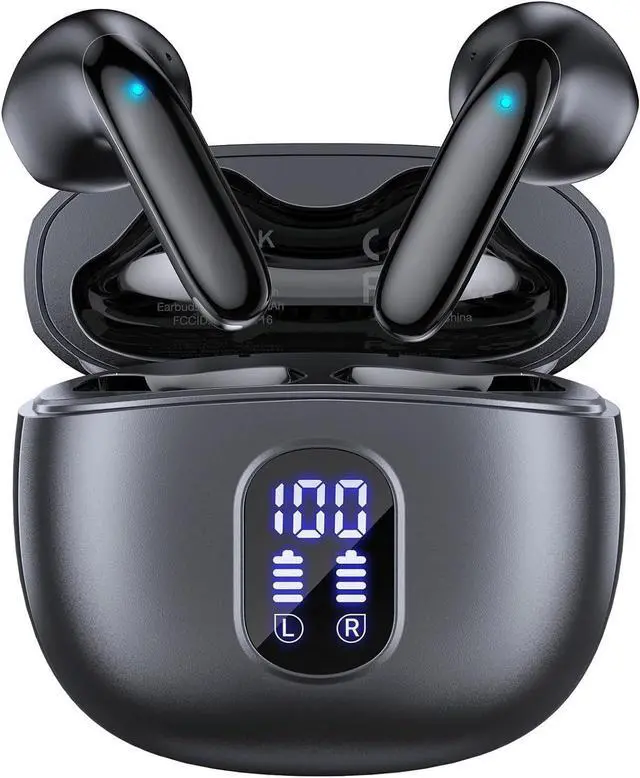 Main image of EIOEAK Wireless Earbuds Bluetooth 5.3 Headphones Stereo Bass Ear Buds 40Hrs Playback Earphones with LED Power Display Touch Control Earbuds with Mic Charging Case for Laptop Cell Phone Sports