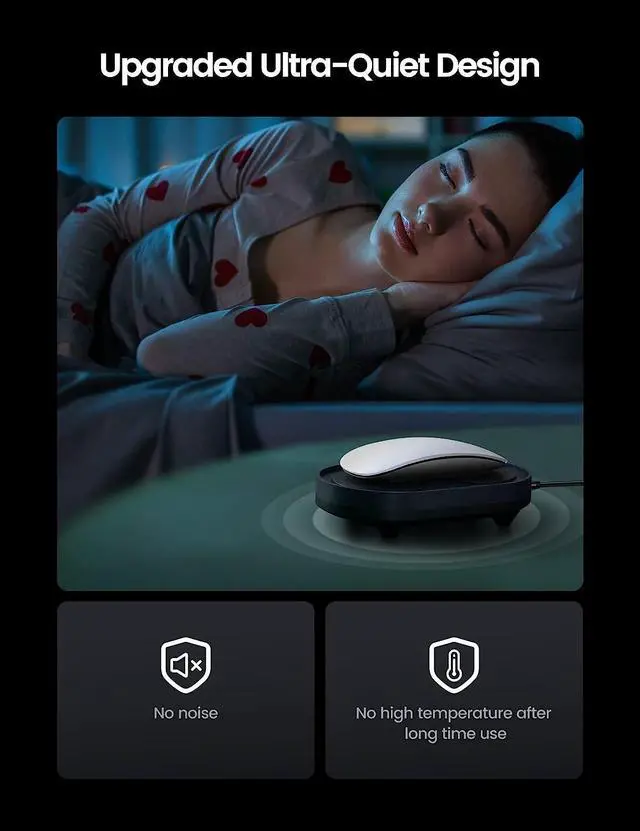 Alt view image 7 of 7 - Vaydeer Dual Turntable Mouse Mover,Undetectable Mouse Mover Jiggler Device with Adjustable Intervals & LED Screen Simulates Realistic Mouse Movement, Keep PC/Laptop Active to Improve Work Efficiency