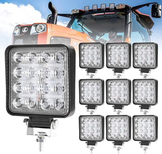 Main image of FIERYRED 4Inch 48W LED Work Light - Spot LED Light Bar for Tractor Offroad 4WD Truck ATV UTV SUV, All Weather Driving Light Pods Daytime Running Light